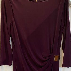 Tahari wine color dress size 12